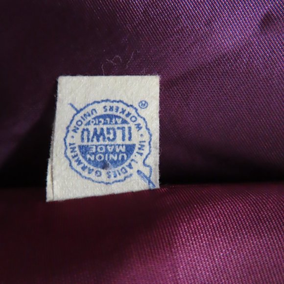 Vintage Greenlea Original Wool Chevron Blue and Red Jacket with Lapels - Picture 6 of 6